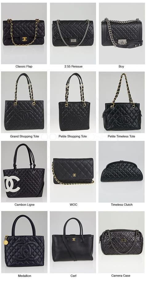 chanel handbag styles|chanel bag catalogue.